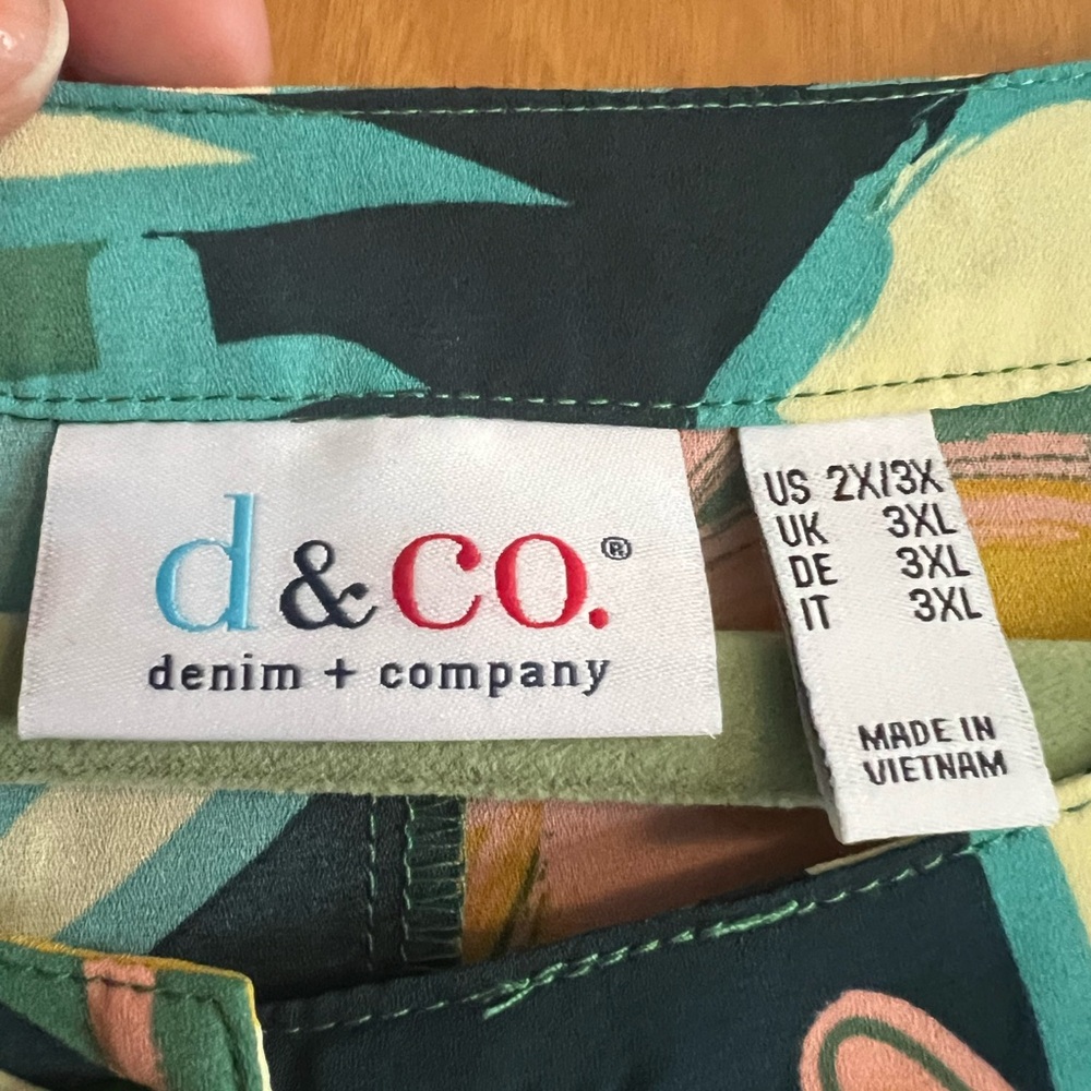 Denim & Co. Printed Georgette
Caftan Tunic size 2x/3x - Picture 5 of 8
